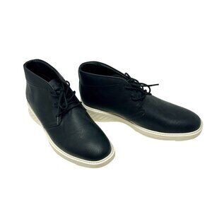 Calvin Klein Mens‎ Black Leather Chukka Boots -  Size 9.5 - New